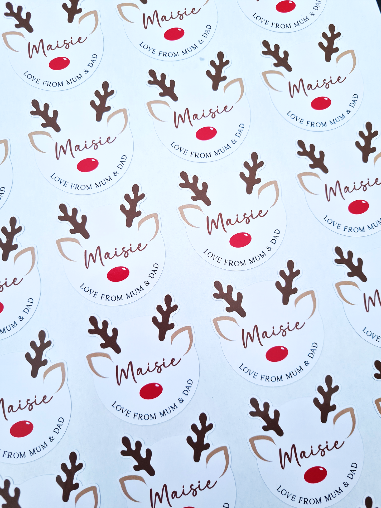 Reindeer Christmas Stickers