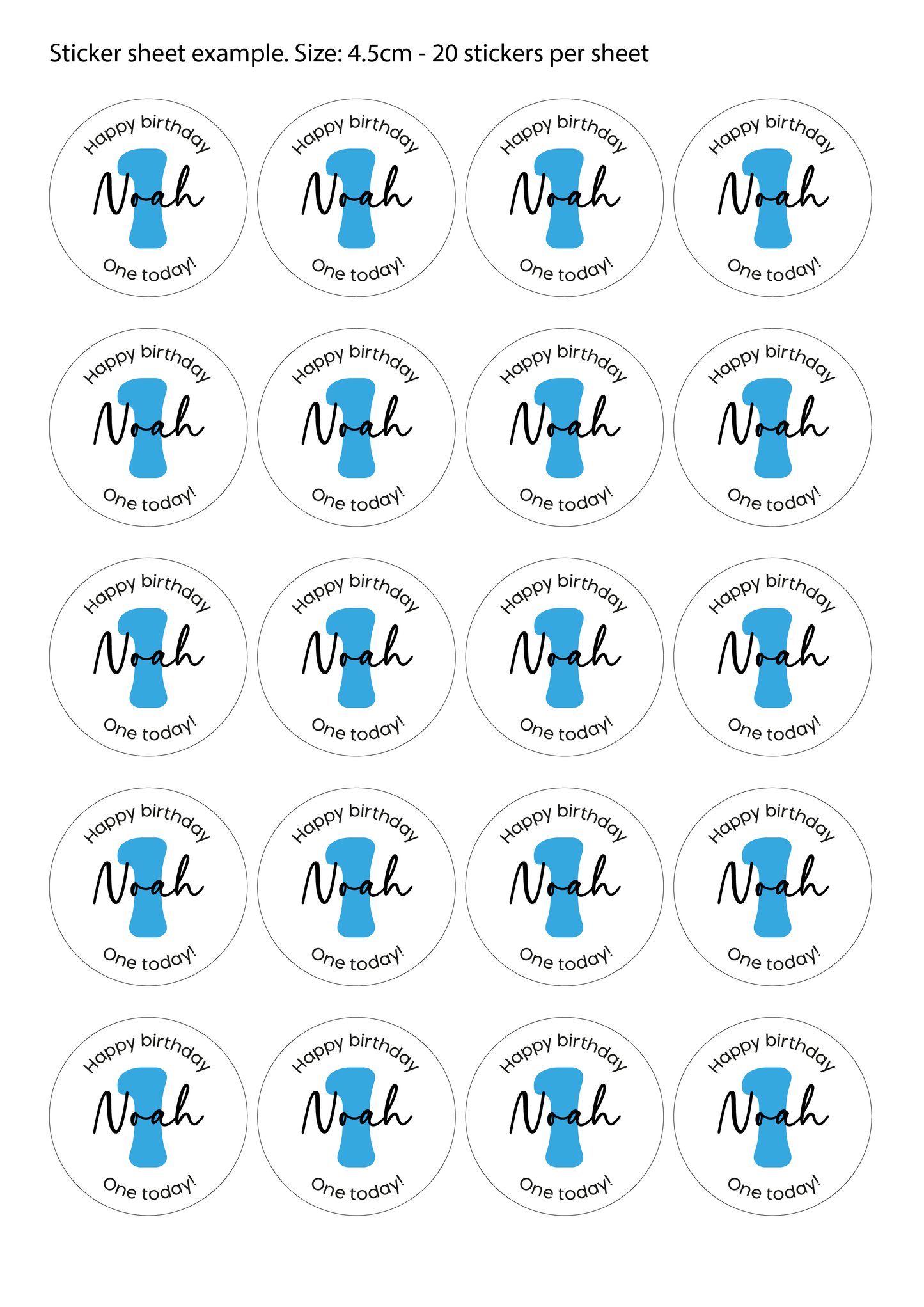 Personalised Birthday Stickers