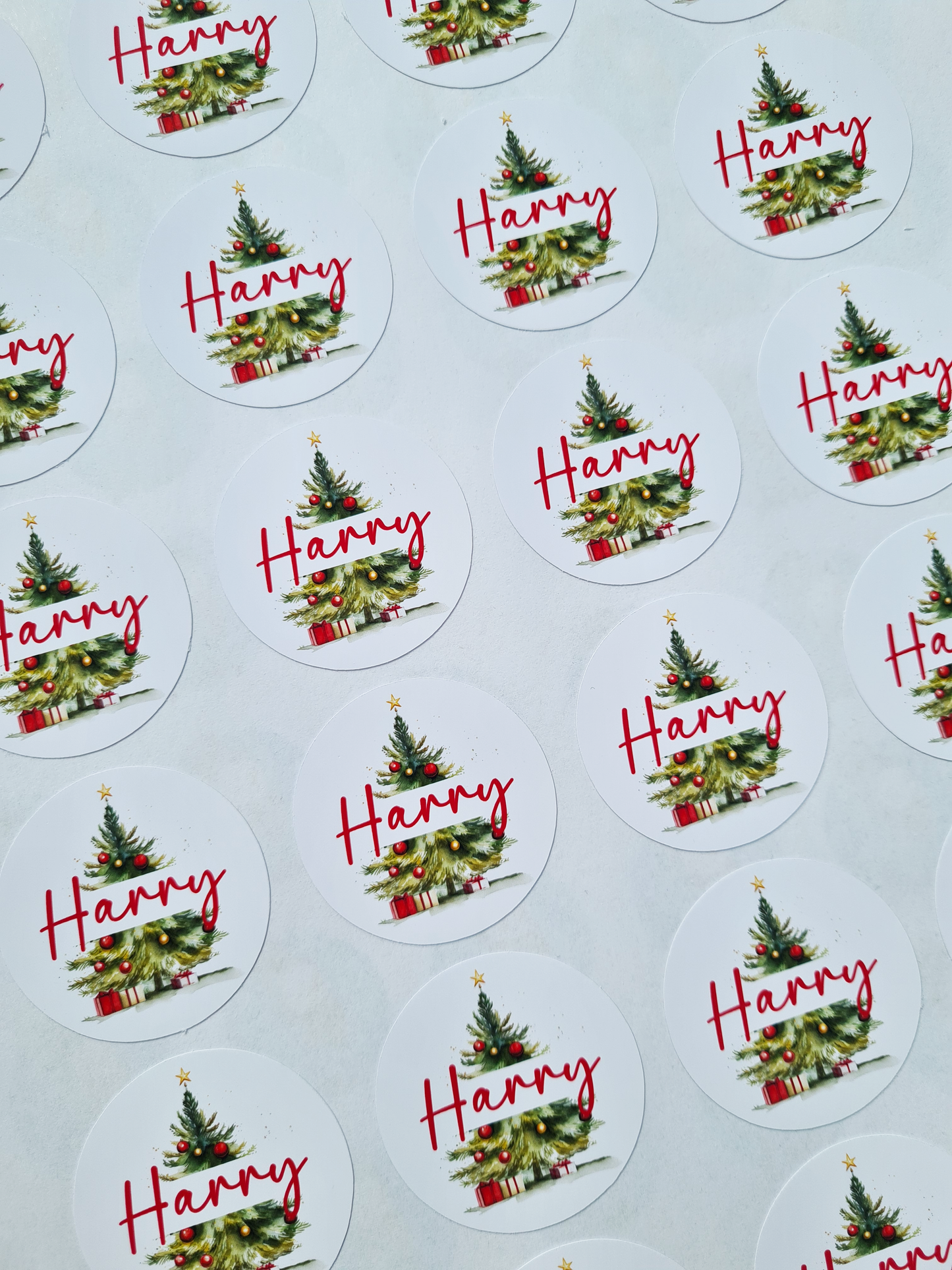 Personalised Christmas Tree Stickers