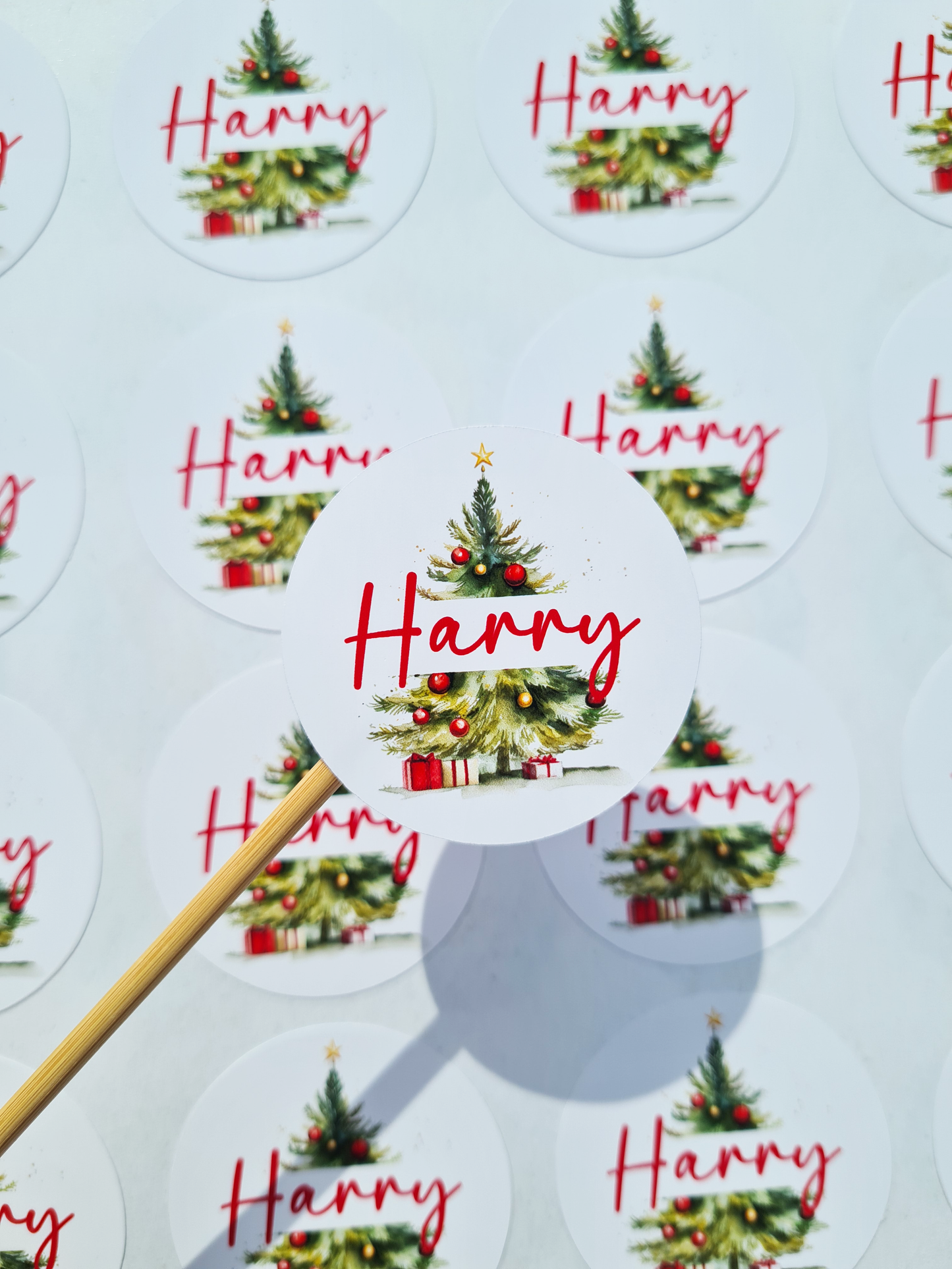 Personalised Christmas Tree Stickers