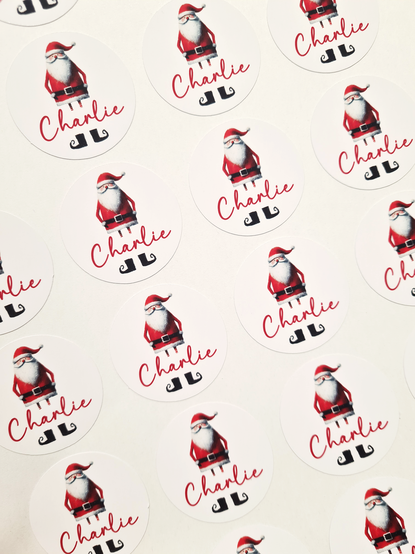 Personalised Christmas Santa Stickers