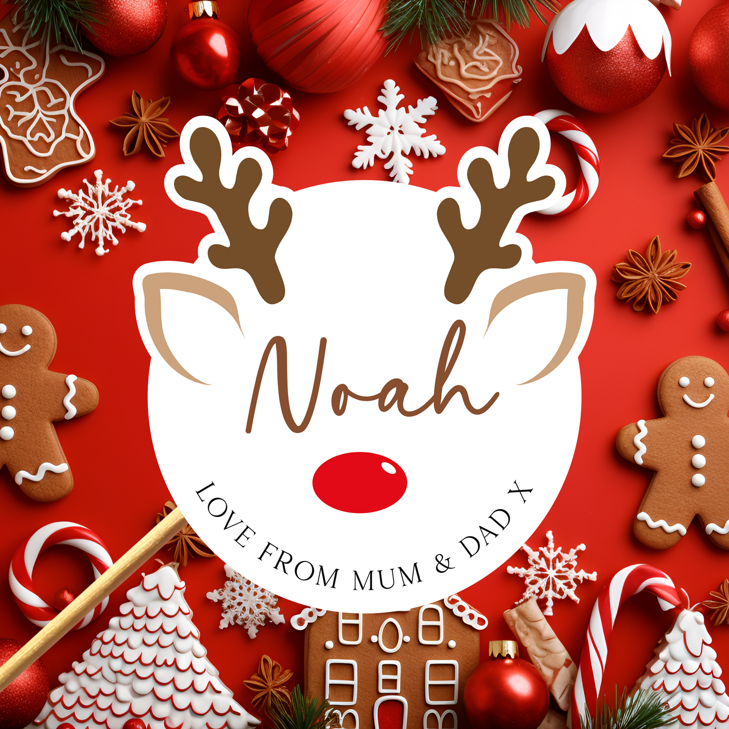 Reindeer Christmas Stickers