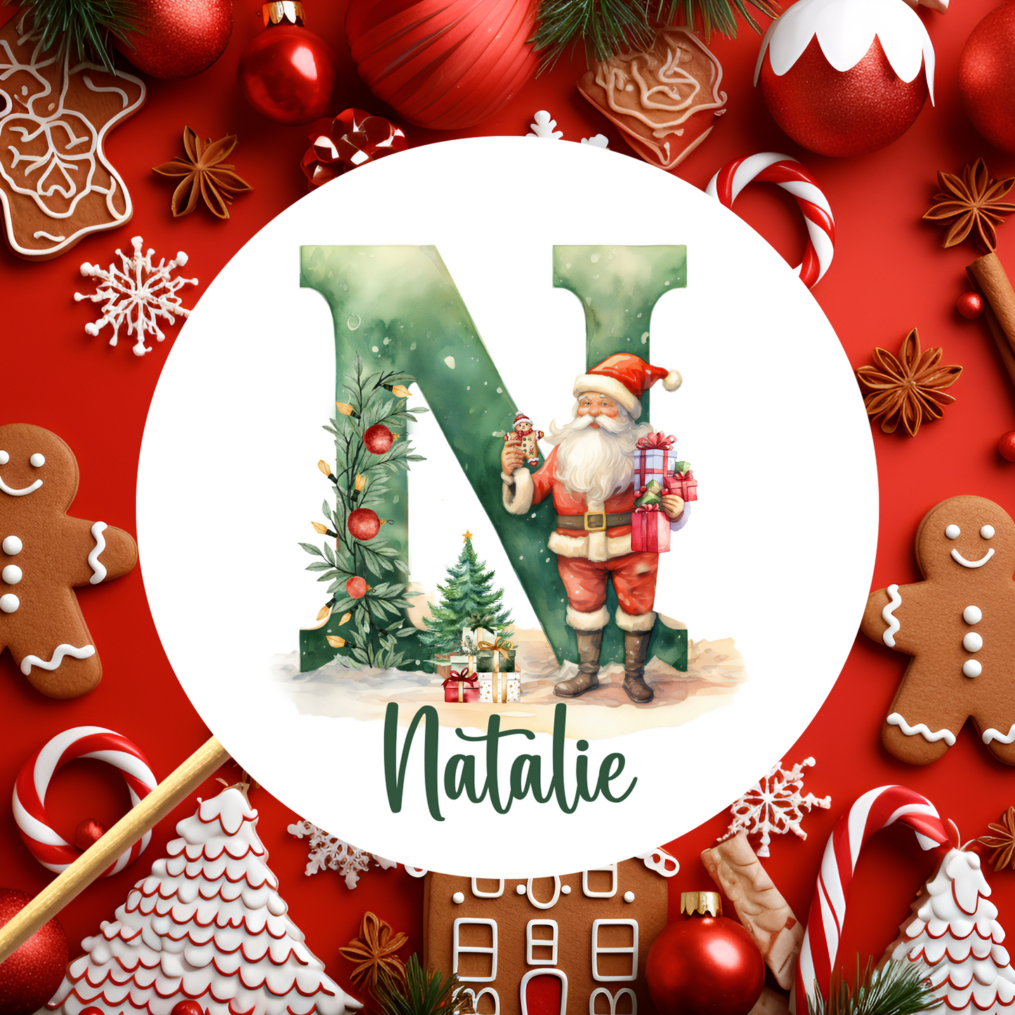 Personalised Letter Santa Christmas Stickers