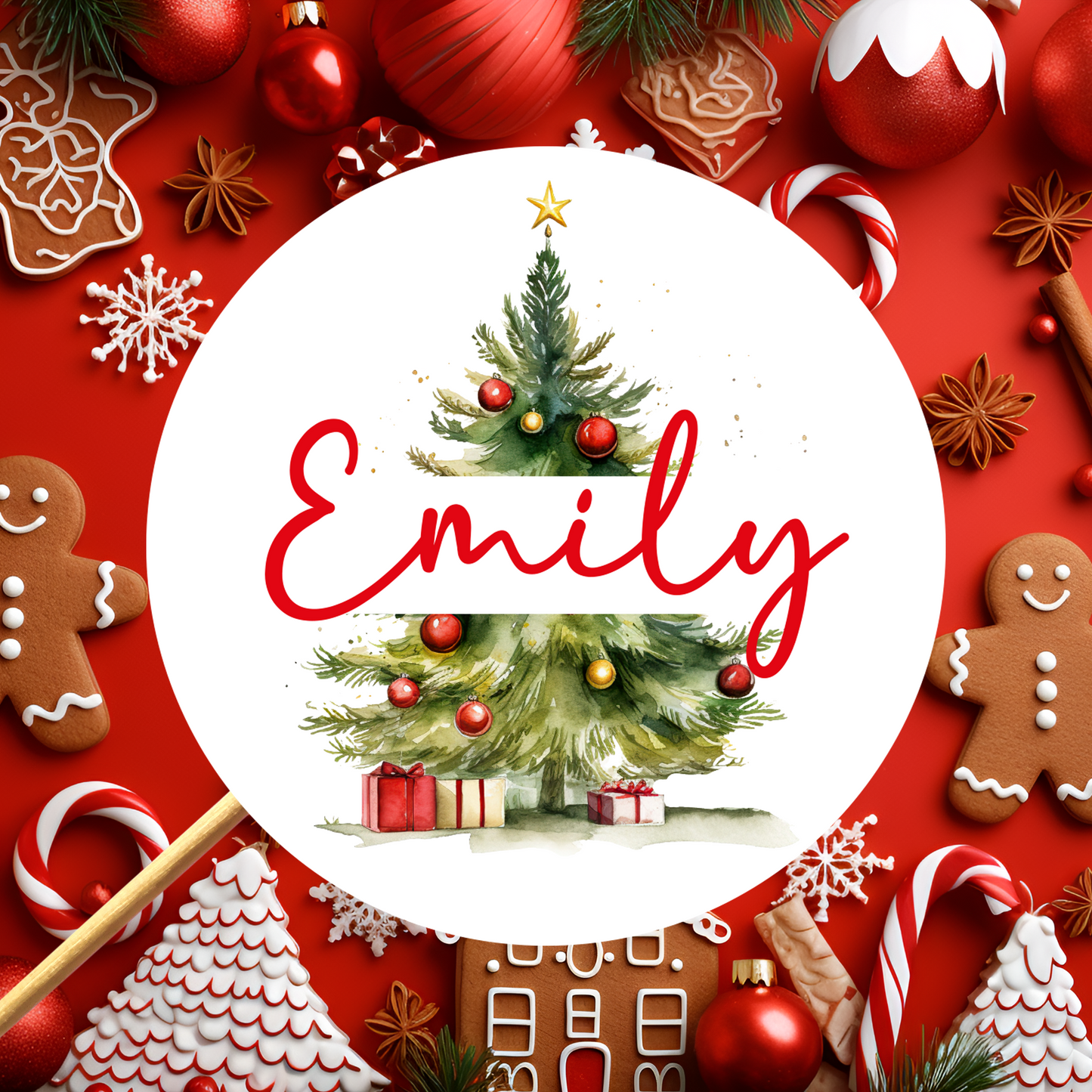 Personalised Christmas Tree Stickers