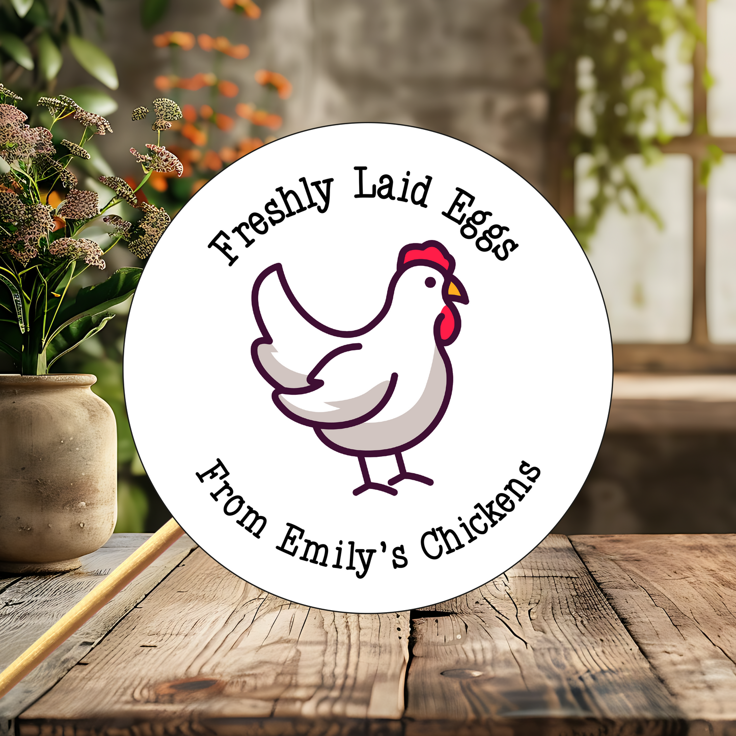 Egg Carton Sticker Labels