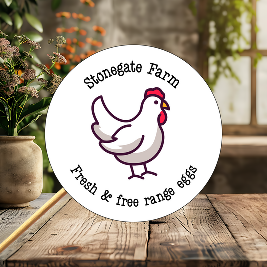 Egg Carton Sticker Labels