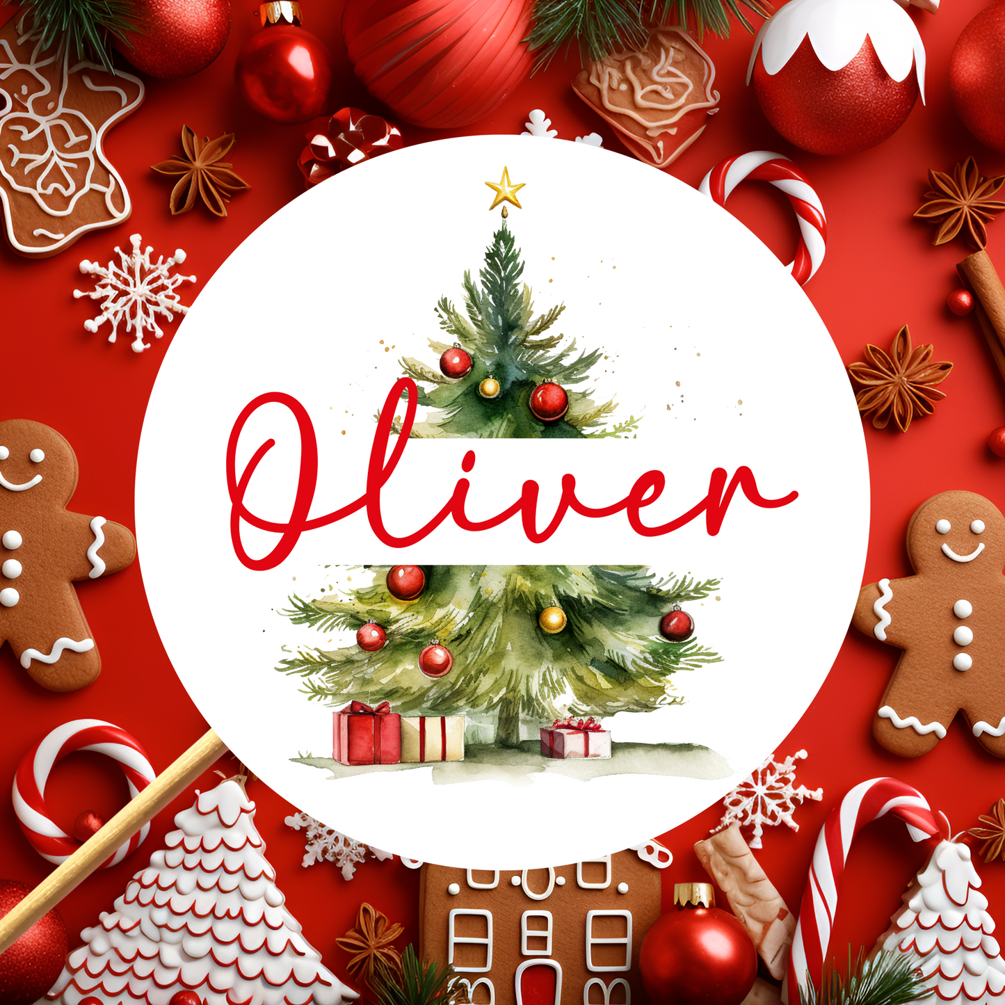 Personalised Christmas Tree Stickers