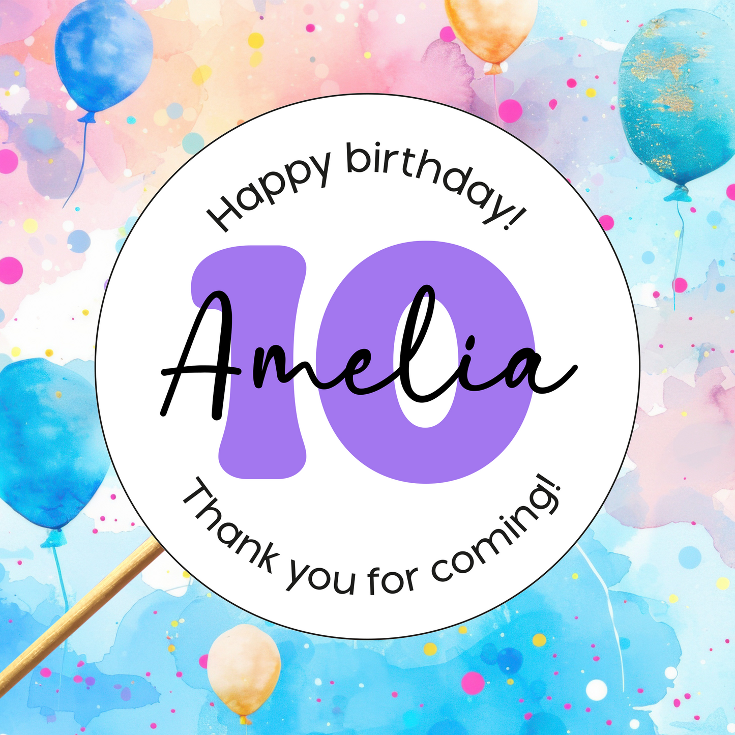 Personalised Birthday Stickers