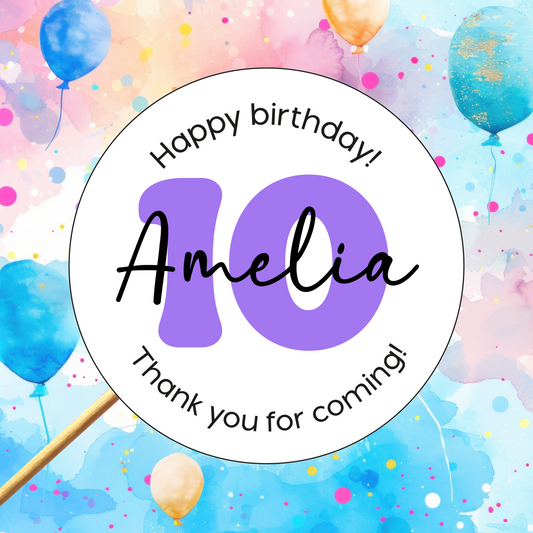 Personalised Birthday Stickers