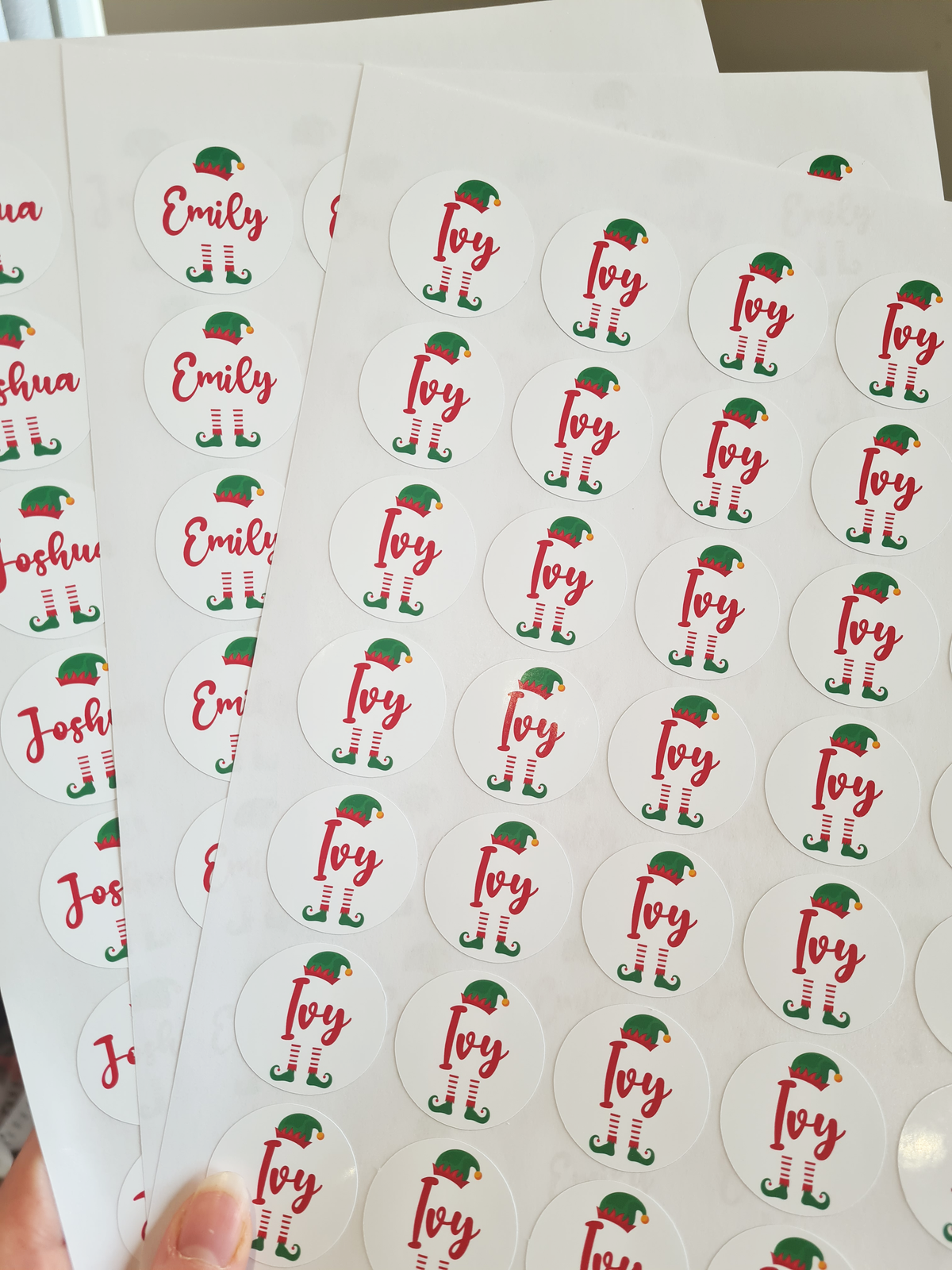 Elf Christmas Stickers