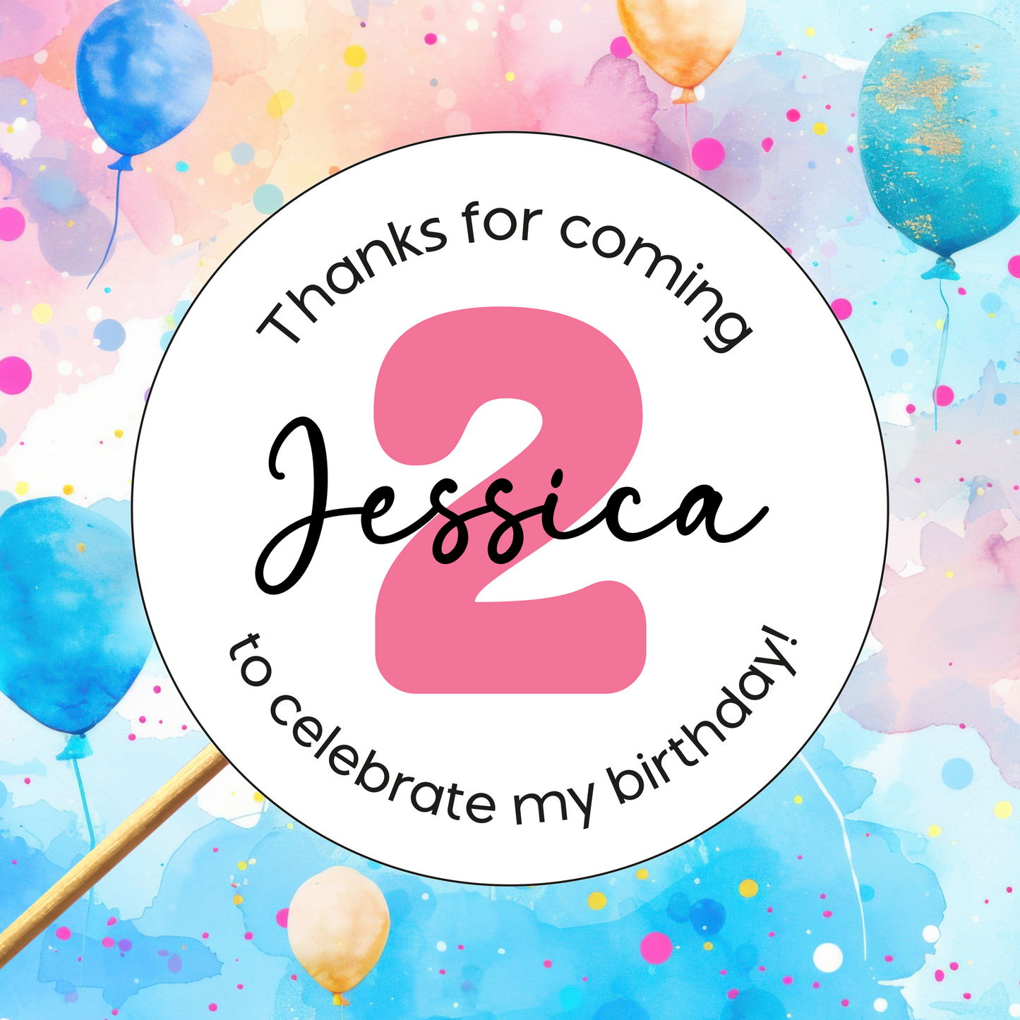 Personalised Birthday Stickers