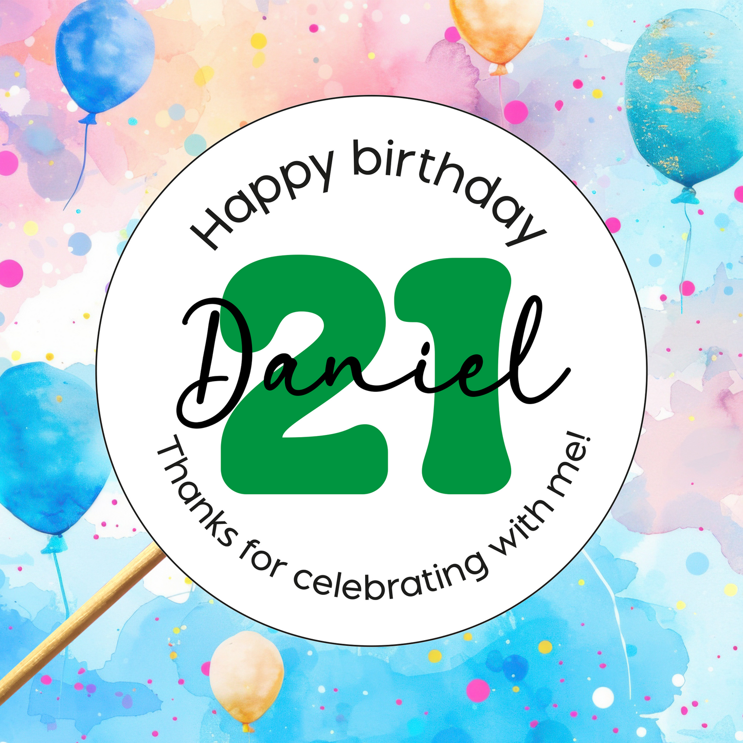 Personalised Birthday Stickers
