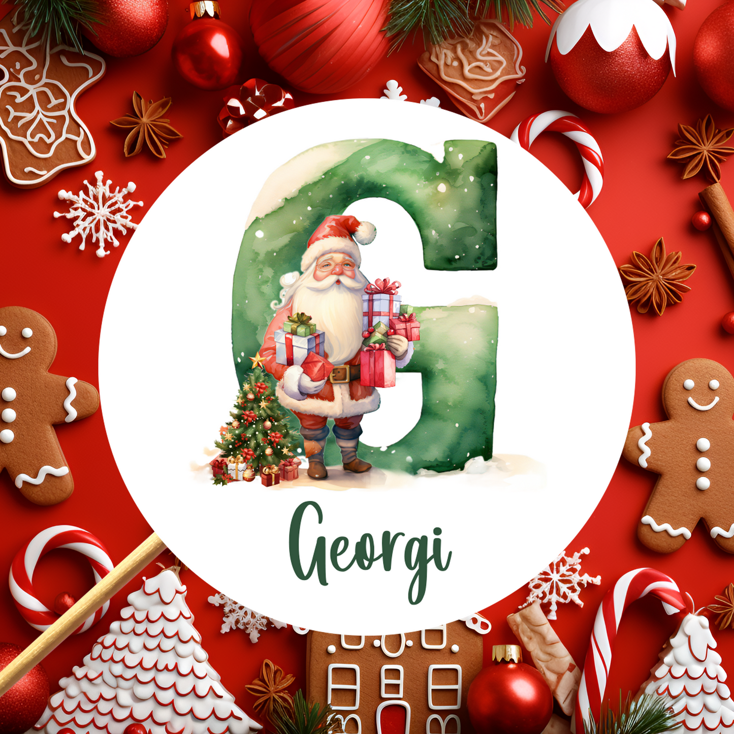 Personalised Letter Santa Christmas Stickers