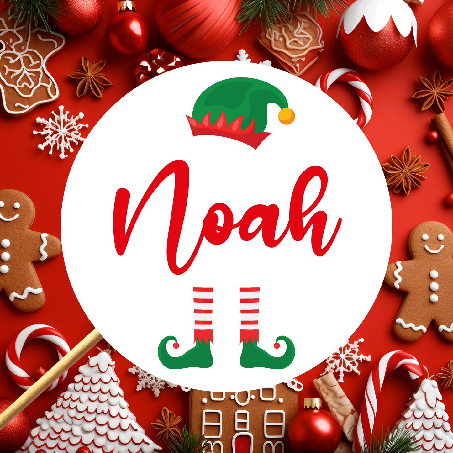 Elf Christmas Stickers