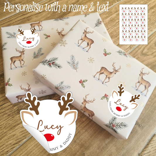 Reindeer Christmas Stickers