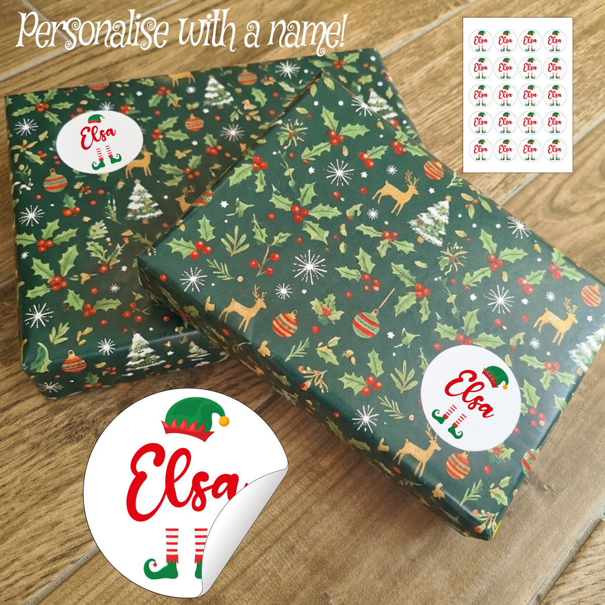 Elf Christmas Stickers