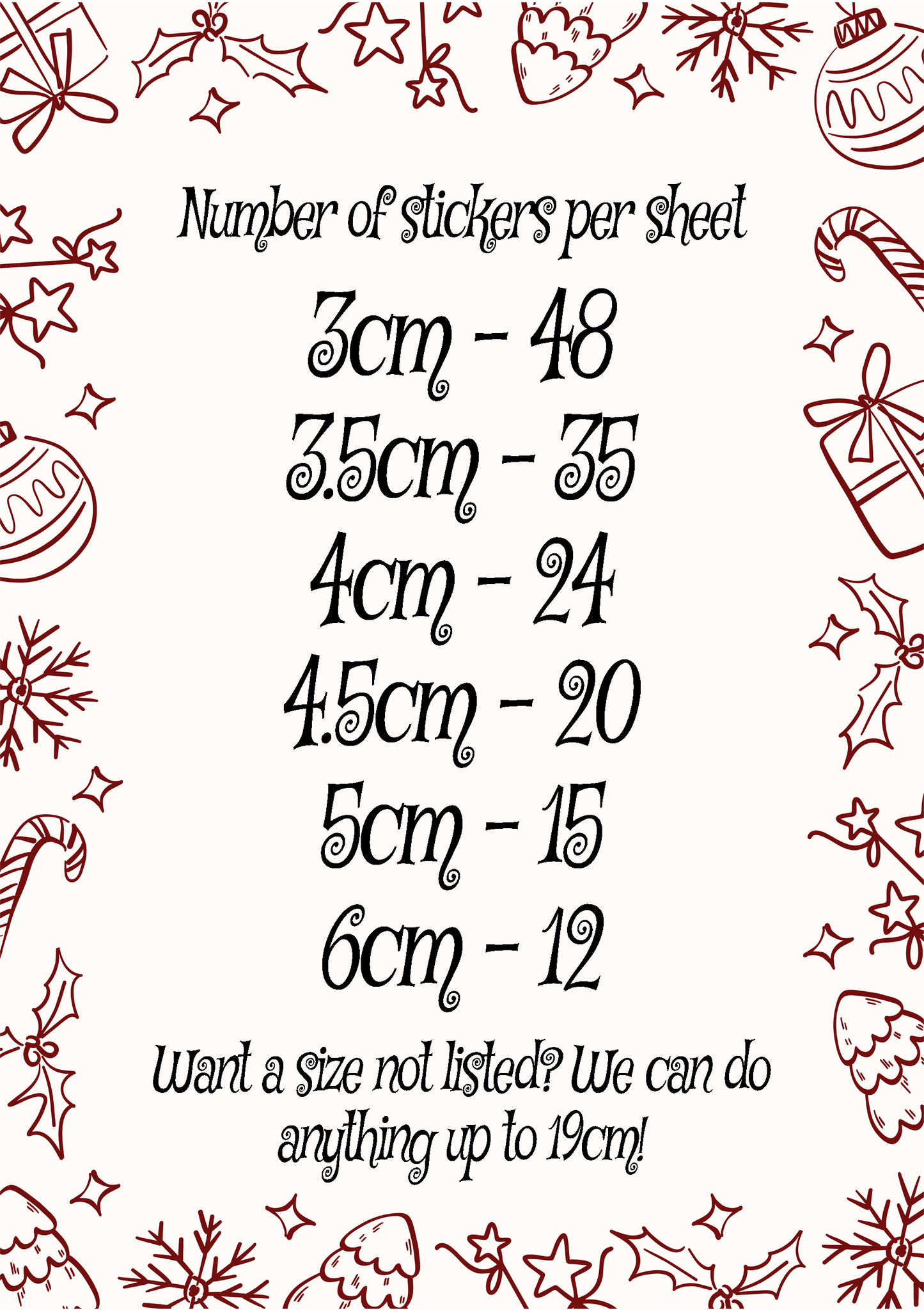 Personalised Christmas Tree Stickers