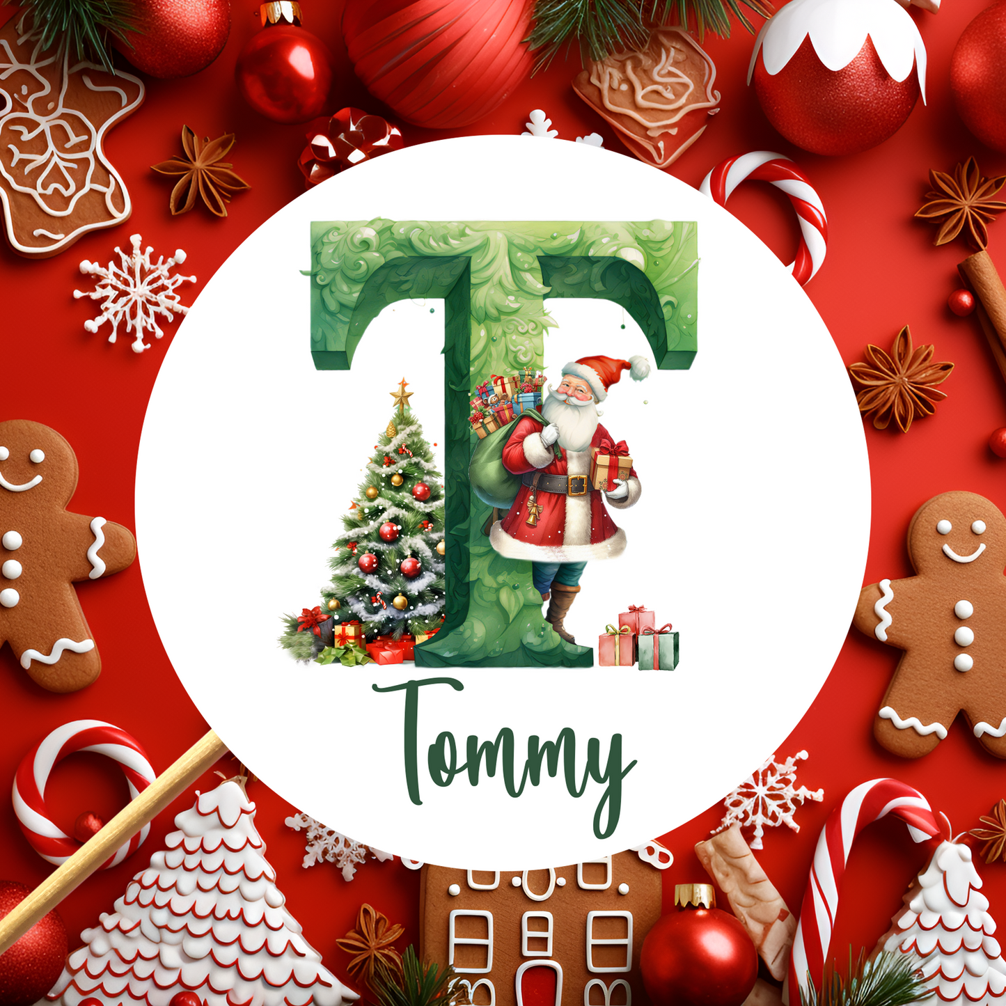 Personalised Letter Santa Christmas Stickers