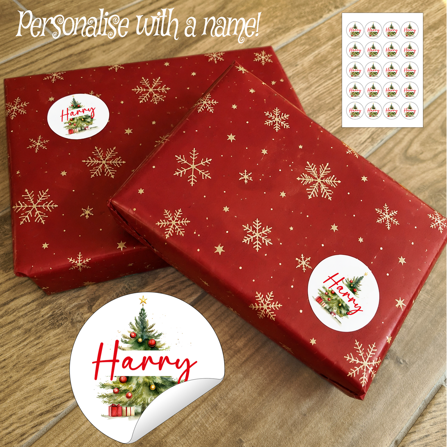 Personalised Christmas Tree Stickers